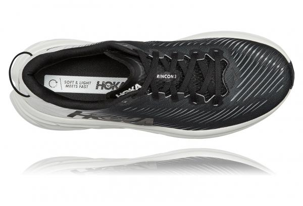 Hoka One One Hoka Rincon 3 Running Shoes Black White Men's 7 Hoka One One Hoka Rincon 3 Running Shoes Black White Men's - Afbeelding 5