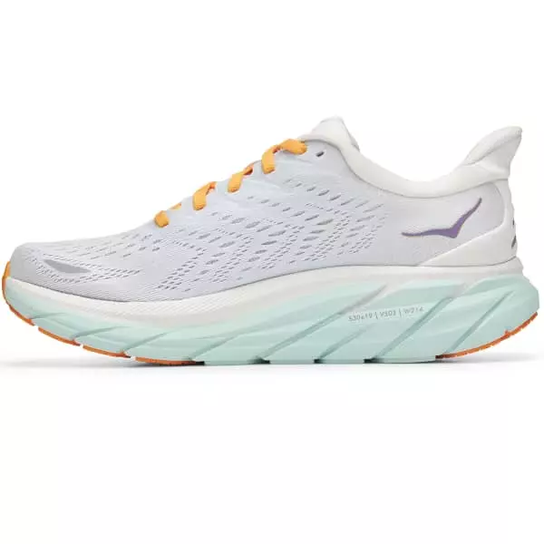 HOKA ONE ONE CLIFTON 8 W WHITE OF BLUE /ORANGE 22 4 HOKA ONE ONE CLIFTON 8 W WHITE OF BLUE /ORANGE 22 - Afbeelding 2
