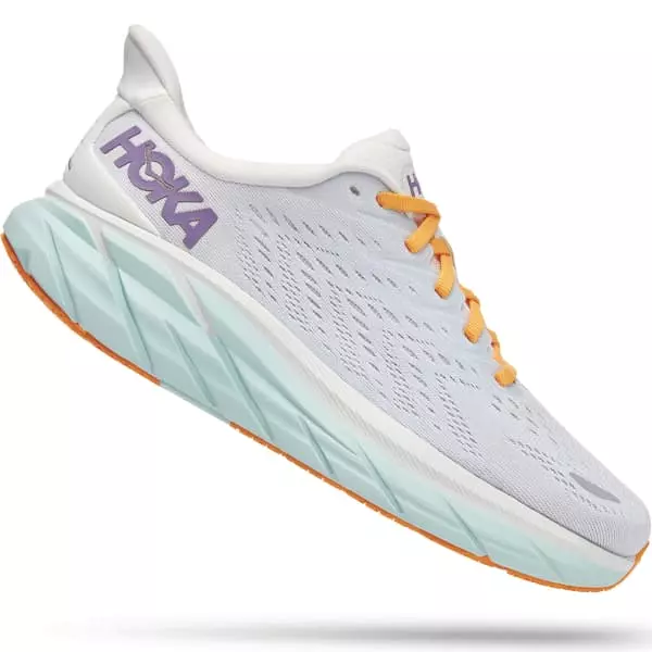 HOKA ONE ONE CLIFTON 8 W WHITE OF BLUE /ORANGE 22 6 HOKA ONE ONE CLIFTON 8 W WHITE OF BLUE /ORANGE 22 - Afbeelding 4